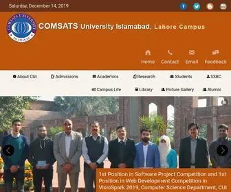 Comsats.edu.pk(COMSATS University Islamabad (CUI)) Screenshot