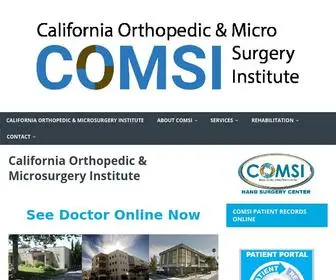Comsi.com(Comsi california orthopedic microsurgery institute hand surgery sport medicine) Screenshot
