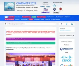 Comsnets.org(COMSNETS 2021) Screenshot