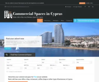 Comspacesincyprus.com(Rent, Sell or Buy your Business or Commercial Space in Cyprus) Screenshot