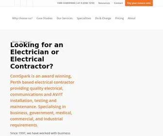 Comsparkelectrical.com.au(Electrical Contractors Perth) Screenshot