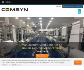 Comsyn.com(Manufacturers & Exporters of FIBC bulk Bags) Screenshot