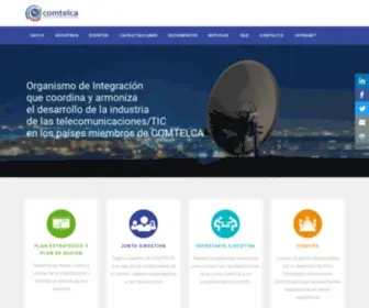 Comtelca.org(Comisión Técnica Regional de las Telecom) Screenshot