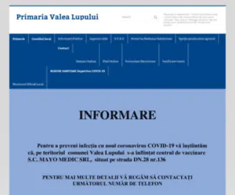 Comuna-Valealupului.ro(Primaria Valea Lupului) Screenshot