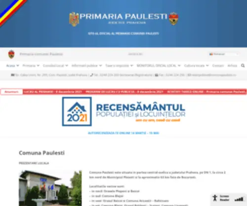 Comunapaulesti.ro(Site-ul primariei Paulesti) Screenshot