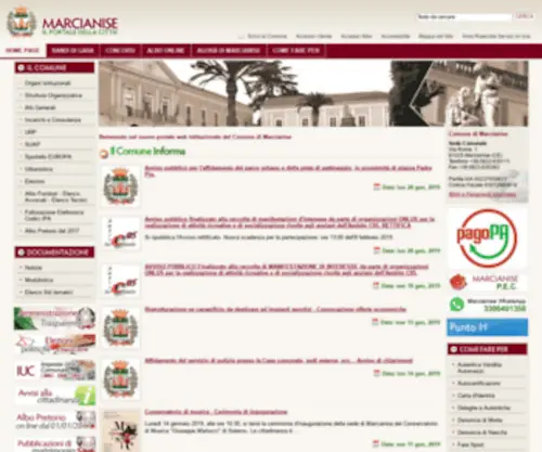 Comunedimarcianise.it(Portale Istituzionale del Comune di Marcianise (CE)) Screenshot