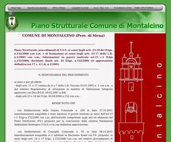 Comunedimontalcinopianostrutturale.it(Piano Strutturale Comune di Montalcino) Screenshot