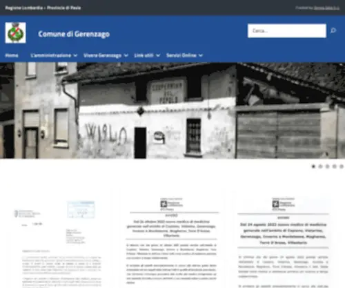 Comunegerenzago.it(Comune di Gerenzago) Screenshot