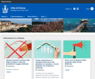 Comuneortona.ch.it(Citta&#039; di Ortona) Screenshot