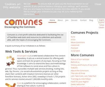 Comunes.org(Encouraging the Commons) Screenshot