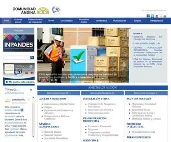 Comunidadandina.org(Comunidad Andina) Screenshot
