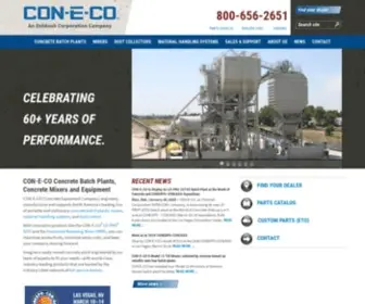 Con-E-CO.com(Industrial Concrete Mixers and Equipment) Screenshot