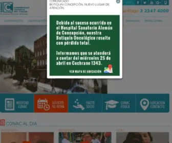 Conac.cl(Corporación Nacional del Cáncer Chile) Screenshot