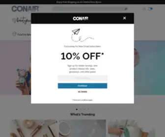 Conair.com(Conair LLC Consumer Products for Haircare) Screenshot