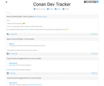 Conandevtracker.com(Exiles Dev Tracker) Screenshot