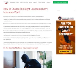 Concealedcarryreviews.com(How To Choose The Right Concealed Carry Insurance Plan) Screenshot