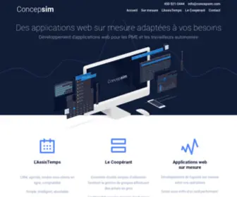 Concepsim.ca(Developpement d'application web sur mesure selon vos besoins) Screenshot