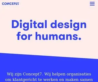 Concept7.nl(Het strategische ontwerpbureau van het Noorden) Screenshot