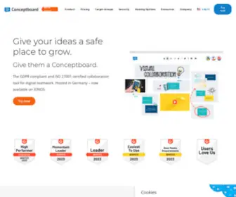 Conceptboard.com(Secure Collaboration Tool for Hybrid teams) Screenshot