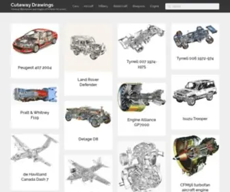 Conceptbunny.com(Cutaway Drawings of Cars and Vehicles) Screenshot