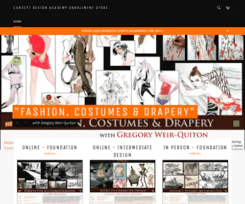 Conceptdesignacadstore.com(Concept Design Academy Enrollment Store) Screenshot