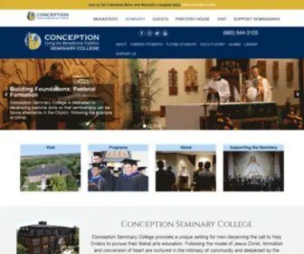 Conception.edu(Conception Seminary College) Screenshot