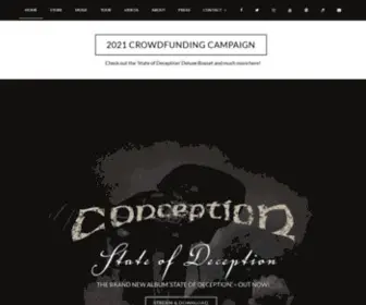 Conceptionmusic.com(The home of Norwegian hard rock/metal band) Screenshot