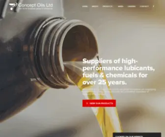 Conceptoils.co.uk(Supplier of Superior Quality High Performance Lubricants & ChemicalsGoldcrestConcept) Screenshot