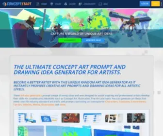 Conceptstart.net(A Concept Art Brief Idea Generator prompting drawing ideas for Artists) Screenshot