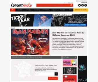 Concertandco.com(Agenda Concert And Co des concerts et des festivals en France) Screenshot