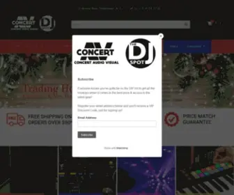 Concertaudiovisual.com.au(Concert Audio Visual) Screenshot