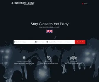 Concerthotels.co.uk(Hotels near UK Concert Venues) Screenshot