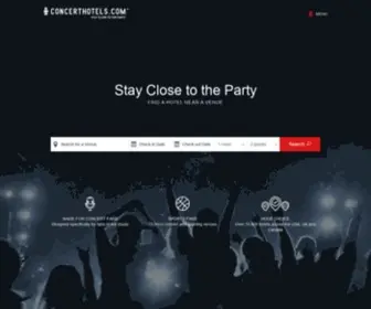 Concerthotels.com(Hotels near Concert Venues) Screenshot