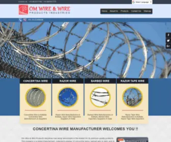 Concertinawiremanufacturers.com(Om Wire & Wire Products Industries) Screenshot