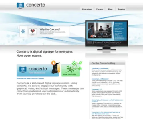 Concerto-Signage.org(Concerto Digital Signage Project) Screenshot