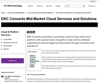 Concertocloud.com(DXC Concerto Cloud Solutions for Midsized Companies) Screenshot