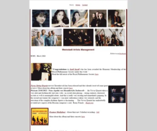Concerts-Weinstadt.com(Weinstadt Artists Management) Screenshot