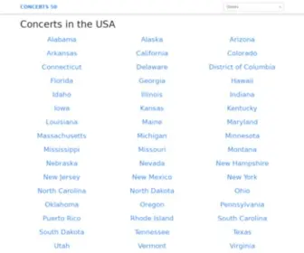 Concerts50.com(Find the best concerts near you. Check out our 2024) Screenshot