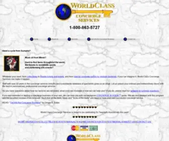 Conciergeservices.com(World Class Concierge Services and Resources) Screenshot