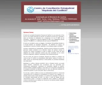 Conciliadoresperu.com(Centro de Conciliacion Extrajudicial "Alquimia del Conflicto") Screenshot