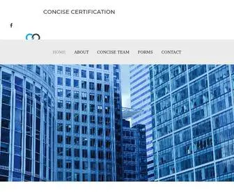 Concisecert.com.au(Concise Certification) Screenshot