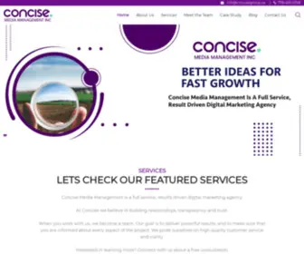 Concisemedia.ca(Concise Media Management) Screenshot