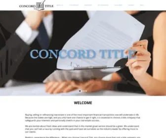 Concord-Title.com(At Concord Title we create a custom home buying experience with the assurance that your interest) Screenshot