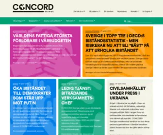Concord.se(Tillsammans för en hållbar och rättvis värld) Screenshot