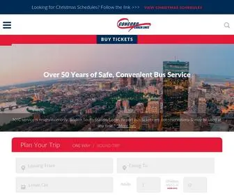 Concordcoachlines.com(Connecting Maine and New Hampshire to Boston & Logan Airport) Screenshot