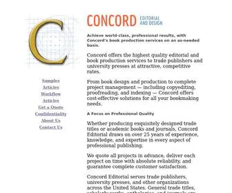 Concordeditorial.com(Book Design and Production) Screenshot