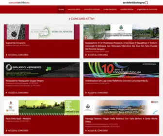 Concorsiarchibo.eu(Piattaforma concorsi di architettura) Screenshot