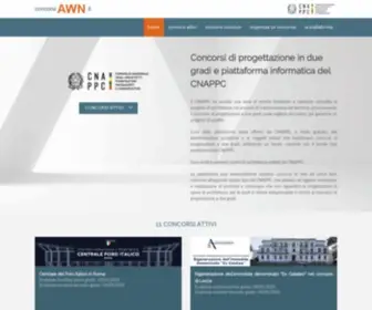 Concorsiawn.it(Piattaforma concorsi web per la gestione dei concorsi di progettazione o di idee) Screenshot