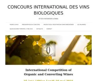 Concoursamphore.fr(International Competition of Organic and Converting Wines) Screenshot