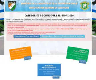 Concourspolice-CI.net(Ecole Nationale de Police) Screenshot